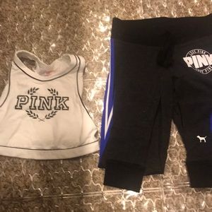 Pink Victoria secret yoga set